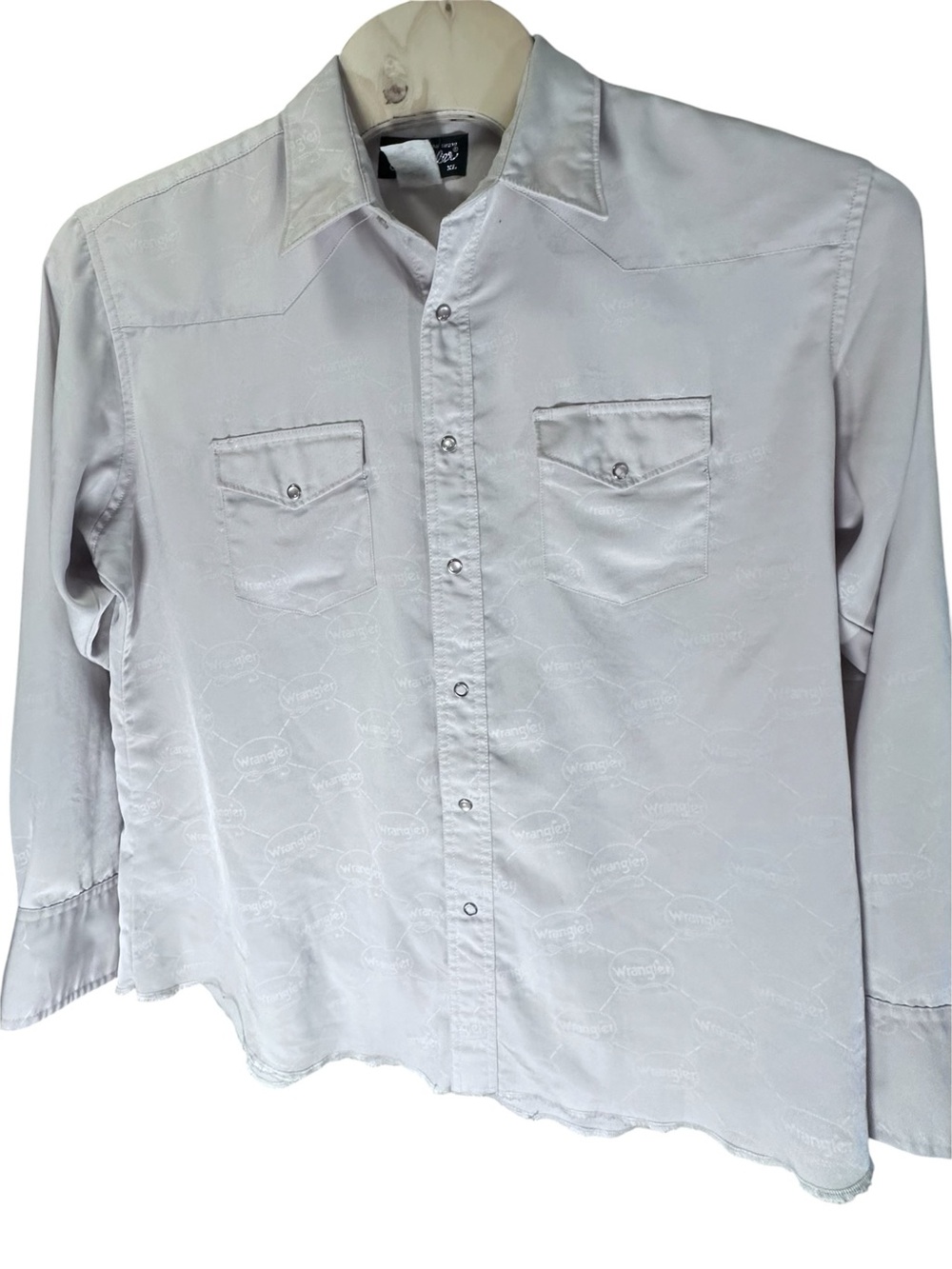 Wrangler Men’s XL Shadow Logo Jacquard Western Pearl Snap Shirt